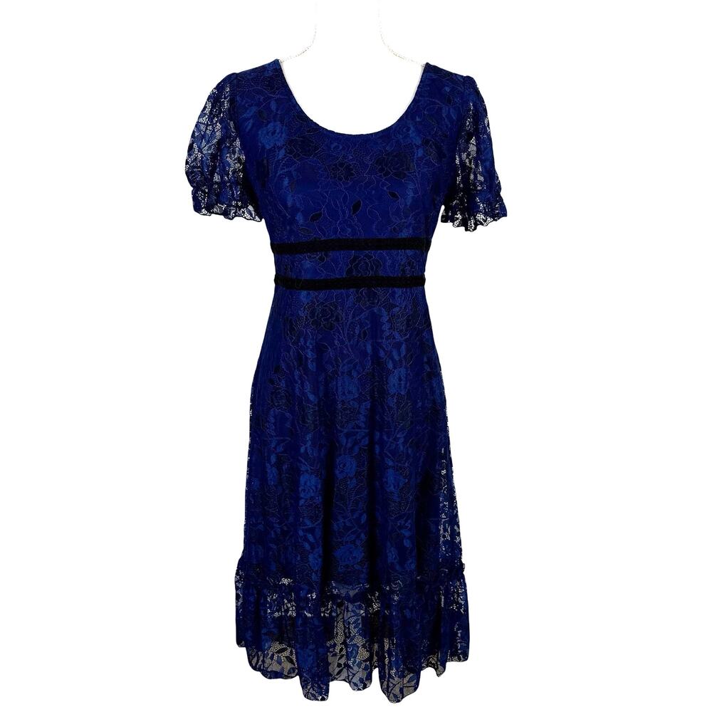 Mi ami Women Dress Large Floral Lace Dark Romantic Y2K Fairy Grunge Whimsigoth